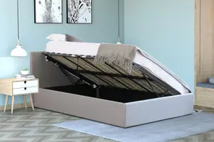 Side Lift Ottoman Bed Small Double Storage Bed