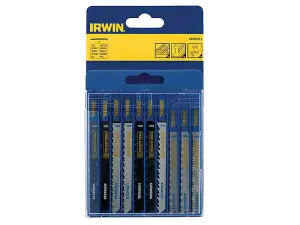 IRWIN HCS/HSS T-Shank Jigsaw Blade Set, 10 Piece