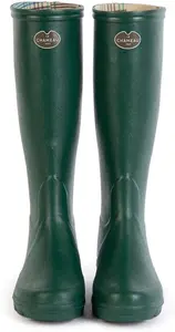 Ladies Le Chameau Cotton Lined Welly - Green