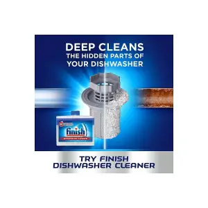 4 x Finish Dishwasher Cleaner Original Twin Removes Grease And Limescale 250ml