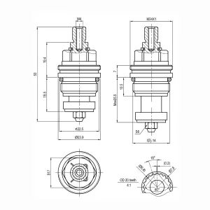 ENKI Langley Hot or Cold Brass Compression Valve 1/2" Single