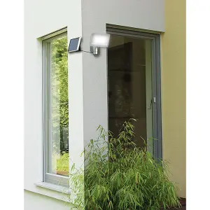 Brennenstuhl Solar-Powered Floodlight Light Security Light With PIR Motion Sensor - Aluminium