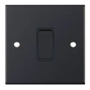 Selectric DSL11-01 Light Switch 1 Gang 2 Way SP 10A (Matt Black)