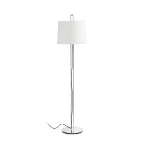 Luminosa Montreal Floor Lamp Round Tappered Shade Beige, E27