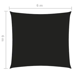 Berkfield Sunshade Sail Oxford Fabric Square 6x6 m Black