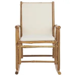 Garden Rocking Chair FRIGOLE Bamboo Wood Light Wood