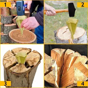 SPARES2GO Log Splitter Face Shield Kit Wood Timber Splitting Log Wedge + Protective Mesh Visor Set