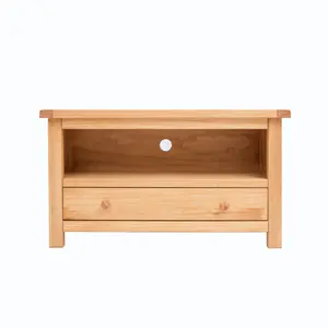 Lugo Waxed 1 Drawer TV Cabinet Wood Knob