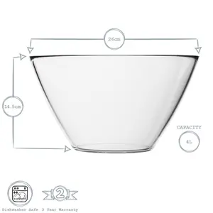 Bormioli Rocco - Basic Glass Kitchen Mixing Bowl - 4 Litre