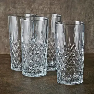 Queensway Home & Dining 356ml 4 Pcs Drinking Highball Tumblers Glasses Set