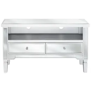 Beliani Glam TV Stand Silver NICEA