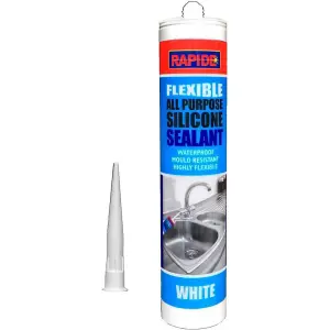 Rapide All-Purpose Flexible Silicone Sealant Cartridge White 260ml