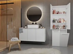 DD 2K Nel Bathroom Cabinet White