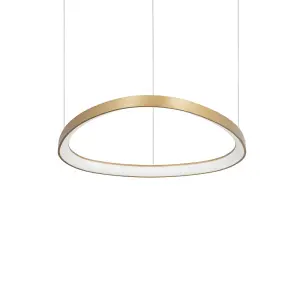 Luminosa Gemini LED Decorative Integrated Pendant Light Brass, 3000K