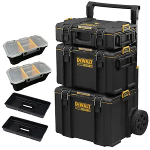 Dewalt Toughsystem 2 4PC Rolling Mobile Tool Storage Box Trolley DS400 + DS166