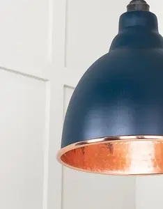 Hammered Copper Brindley Pendant in Dusk