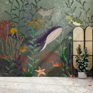 Art For the Home Under The Sea Blue Print To Order Fixed Size Mural