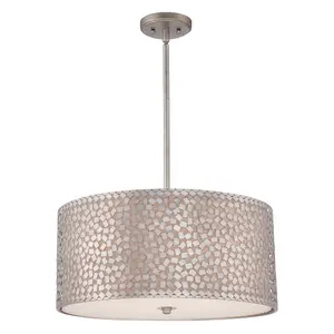 Elstead Confetti 4 Light  Large Round Ceiling Pendant Old Silver, E27