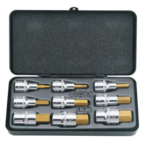 Draper Metric Hexagon Socket Bit Set (9 Piece) 66202