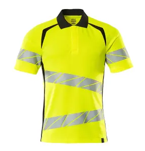 Mascot Accelerate Safe Modern Fit Polo Shirt (Hi-Vis Yellow/Black)  (Large)