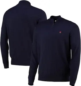 England Rugby Charles Tyrwhitt Pure Merino Zip Neck Jumper - Navy Size: S