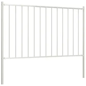 Khine Metal Fence Panels Included White / 1.7m W x 1.25m H