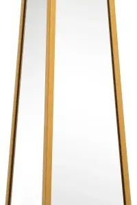 MirrorOutlet The Obelisk Gold Metal Edged Mirrored Garden Ornament 150CM X 30CM X 30CM