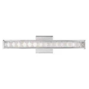 Wall Light Integrated LED Vanity Light Faceted Crystals Polished Chrome 20W