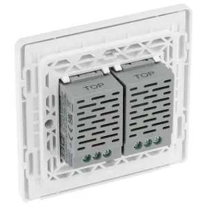 BG Evolve Pearlescent White 200W Double Touch Dimmer Switch 2-Way Secondary