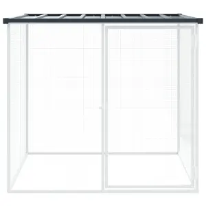 Chicken Cage with Roof Anthracite 103x98x90 cm Galvanised Steel