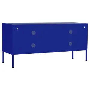 Berkfield TV Cabinet Navy Blue 105x35x50 cm Steel