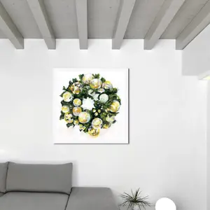 Golden Christmas - Print White Frame / 35.56cm H x 35.56cm W