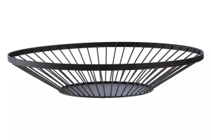 Maison by Premier Emery Flat Fruit Basket With Matte Black Frame