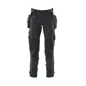 Mascot Advanced Trousers with Holster Pockets and Stretch - Dark Navy Blue   (40.5) (Leg Length - Long)