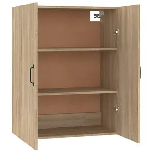 Berkfield Hanging Cabinet Sonoma Oak 69,5x34x90 cm Engineered Wood