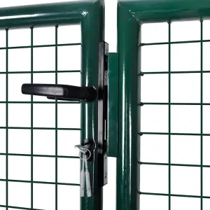 Berkfield Fence Gate Steel 306x175 cm Green