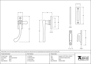 From The Anvil Black Peardrop Fastener