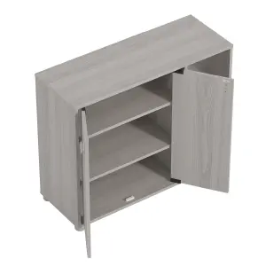 GFW Bideford Shoe Cabinet Warm Grey Oak