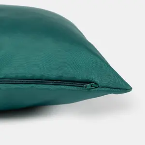 Brentfords 2 x Cushion Cover Filled Water Resistant Outdoor, 45 x 45cm - Green