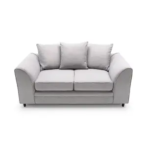 Darcy 2 Seater Sofa in Light Grey Linen Fabric