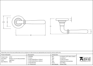 From The Anvil Aged Brass Newbury Lever on Rose Set (Plain)