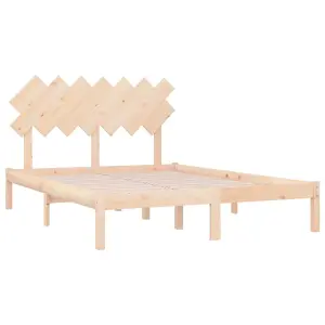 Berkfield Bed Frame 150x200 cm 5FT King Size Solid Wood