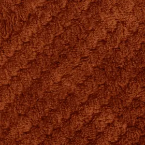 Dreamscene Luxury Large Waffle Honeycomb Mink Warm Throw, Rust - 200 x 240cm