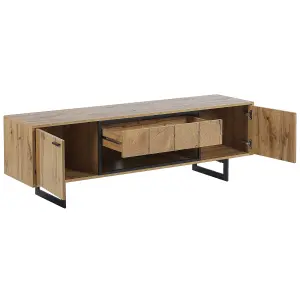 Beliani Rustic TV Stand Light Wood BOISO