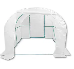 3m x 2m + Anchorage Stake Kit (10' x 7' approx) Pro+ White Poly Tunnel