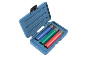 Laser Tools 6866 Alloy Wheel Nut Impact Socket Set - Extra Long 1/2" Dr 17-21mm