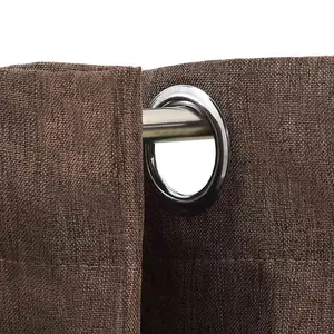 vidaXL Linen-Look Blackout Curtain with Grommets Taupe 290x245cm