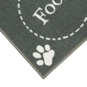 JVL Machine Washable Pet Mat 40 x 70 cm, Dinner time