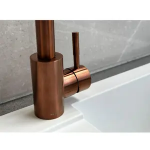 Reginox Taravo CP Single Lever Swan Neck Copper Kitchen Mixer Tap