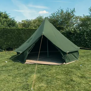 4M Bell Tent Olive green with Chimney fitting  100% Cotton Canvas